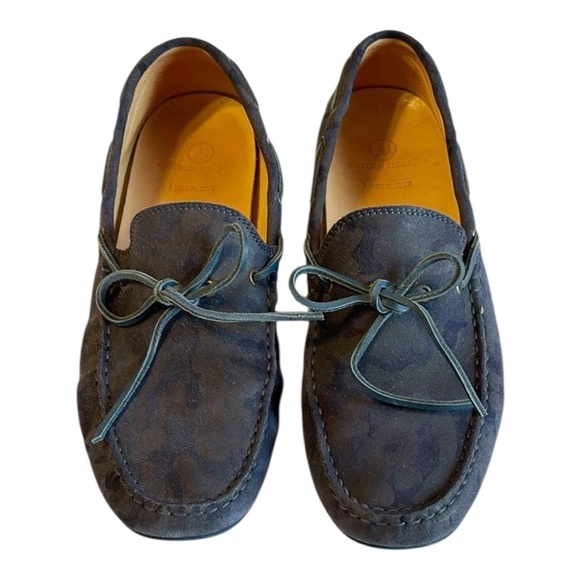 Austen‎ Heller Kingston Blue Camo Suede Leather Loafers size 11 - Picture 1 of 9
